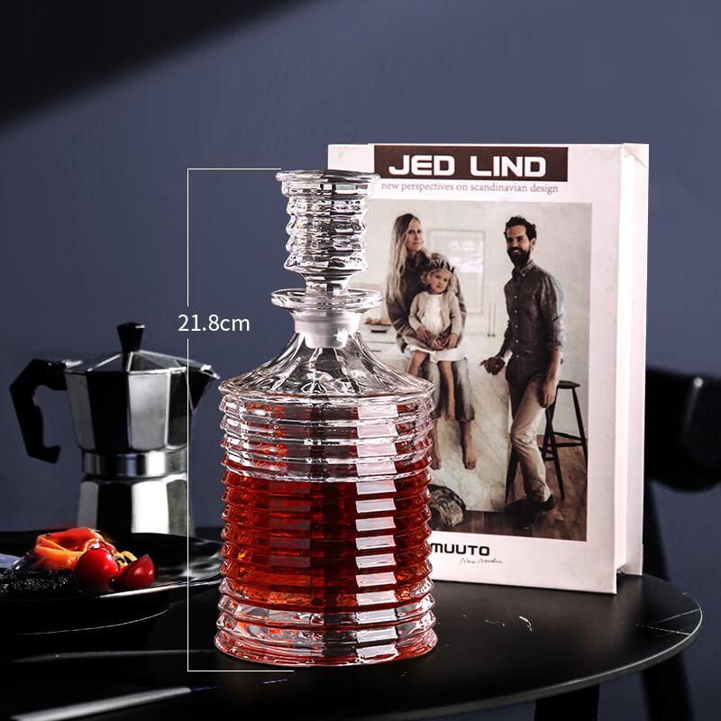 Запечатанный стеклянный декантер для виски