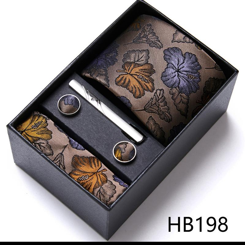 Herren Krawatte Sechsteiliges Set Geschenkbox Gruppenkrawatte Business Kleid Hochzeitskrawatte