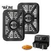Gezonde Kookplaat Crisper Pan Airfryer Grillpan, Antiaanbak Duurzaam Aluminium Vetopvangbak, met Rubberen Vervangingsonderdelen voor Ovenmat, Warmtecirculatie