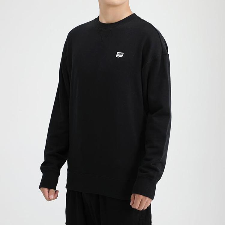 Puma Downtown Crew Sweatshirt Men Tops Black 599173-01