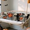 Home Decor Skeleton & Rose Halloween Themed Pillow Covers Pattern Cushion Cover Suitable For Sofa Bedroom Car Pillow Cover