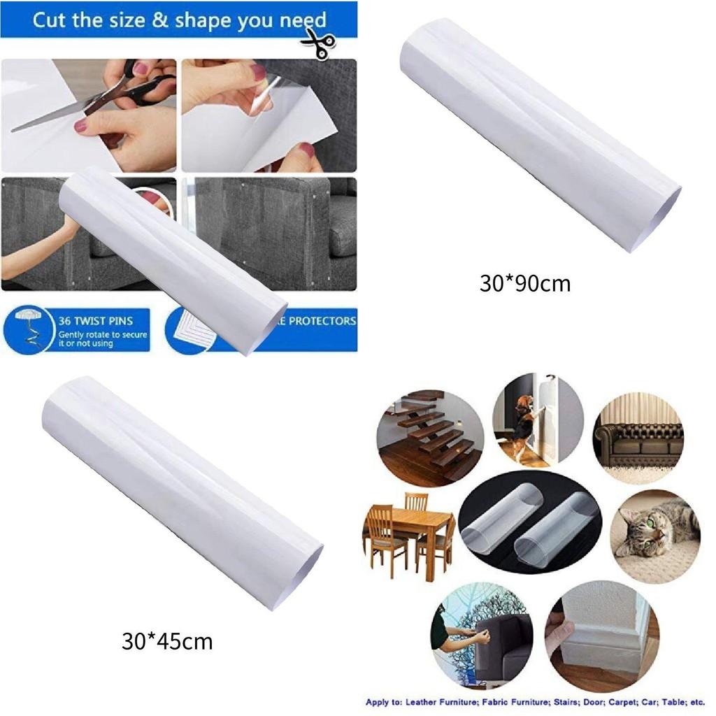 Transparent Scratch Resistant Sofa Protection Film For Cats Pvc Material With Adhesive Backing