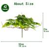 Large Artificial Monstera Turtle Leaf with 42 Leaves Indoor Outdoor UV Resistant Fake Plant Greenery for Home Garden Decor