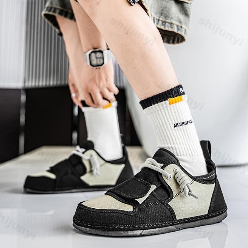 Summer Men's Canvas Shoes 2025 Anti Slip Fashion Students Board Shoe Lace Up Vulcanized Shoes Tenis Masculino Zapatillas Hombre