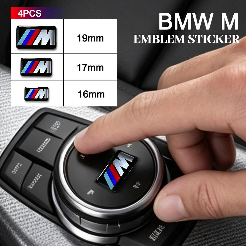 4Pcs 3D Epoxy Car Steering Wheel Badge Stickers For BMW Performance E46 E90 F10 F30 X3 F20 E60 E70 E39 E36 E87 X7 Accessories npbf16