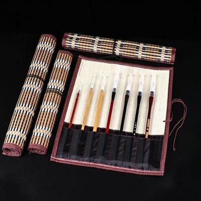 Four Treasures Calligraphy Set: Retro Brushes, Curtain, and Cloth Bags