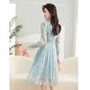 Iveni Fashion Puff Sleeve Floral Dress