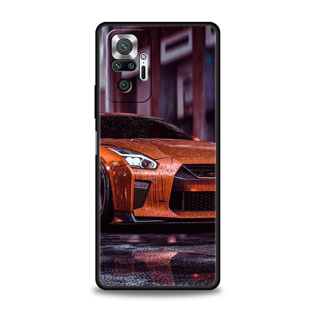Blue Red JDM Sport Car Phone Case For Xiaomi Redmi Note 14 13 5G 10 11 12 Pro Plus 4G 14C 13C 12C 10C Black Cover