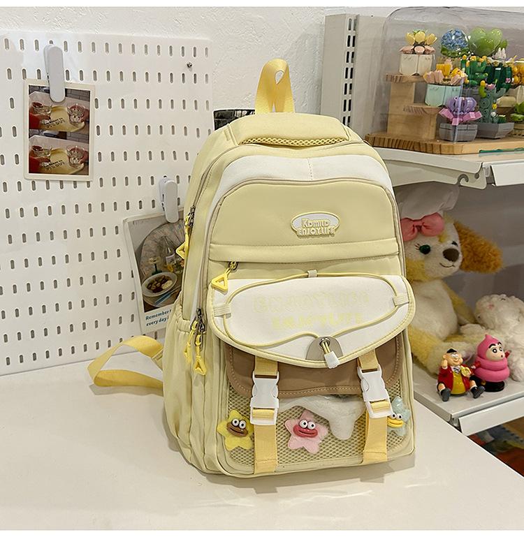 School Bag 2025 New Small Fresh High Value Simple Cute Versatile Large Capacity School Bag Casual Sweet Make-up Bag