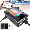 3,5 Zoll LCD-Display HDMI-kompatibler Eingangsmonitor-Kits für Raspberry Pi 4 B Neuer LCD-Touchscreen & ABS-Gehäuse & Touch-Stift