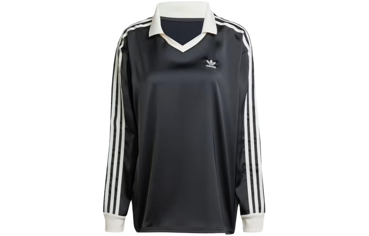 Adidas Originals 3 Stripes Set in Sleeve T Shirt Women s Black IR6099 XS
