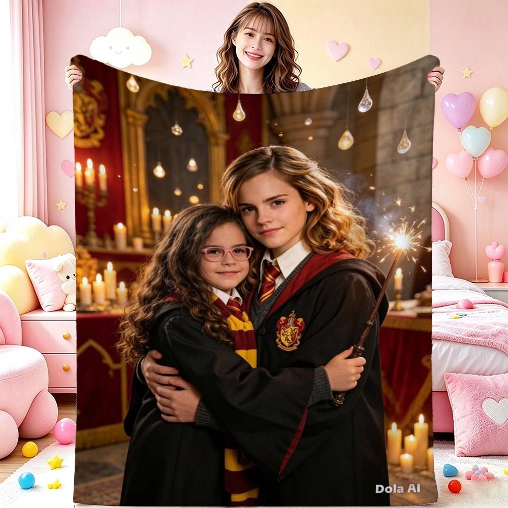 Gryffindor House Flannel Printed Blanket Comfortable Skinfriendly Throw Blanket For Bedroom Sofa Nap Home Decor Great Holiday Gift