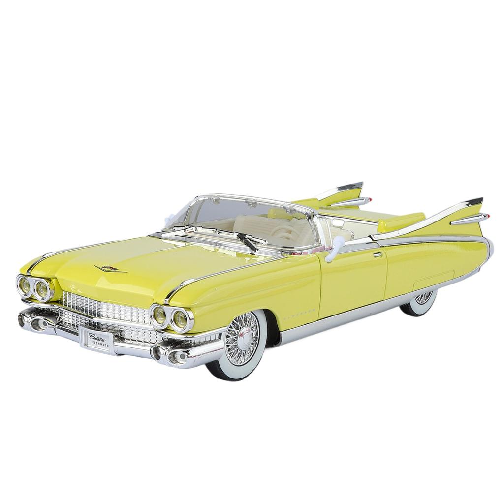 1/24 1959 Cadillac Eldorado Retro Sports Car Model Simulation Sound and Light Tire Suspension Collection Ornaments