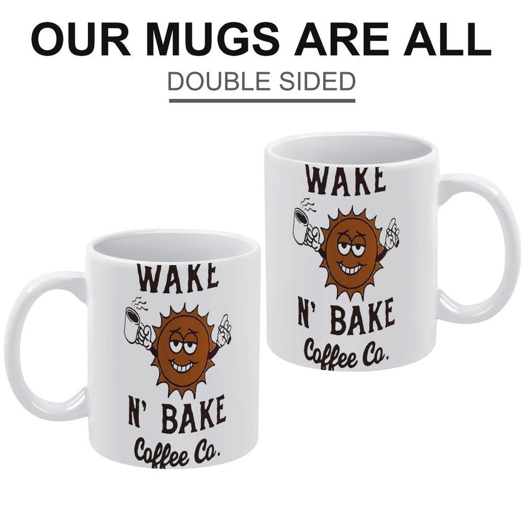 1pc 11oz Double-Sided Printed Ceramic Mug, Funny Everyday Cup for Coffee or Tea, Ideal for Work Desk, Kitchen, Home, Gift for Friends and Family