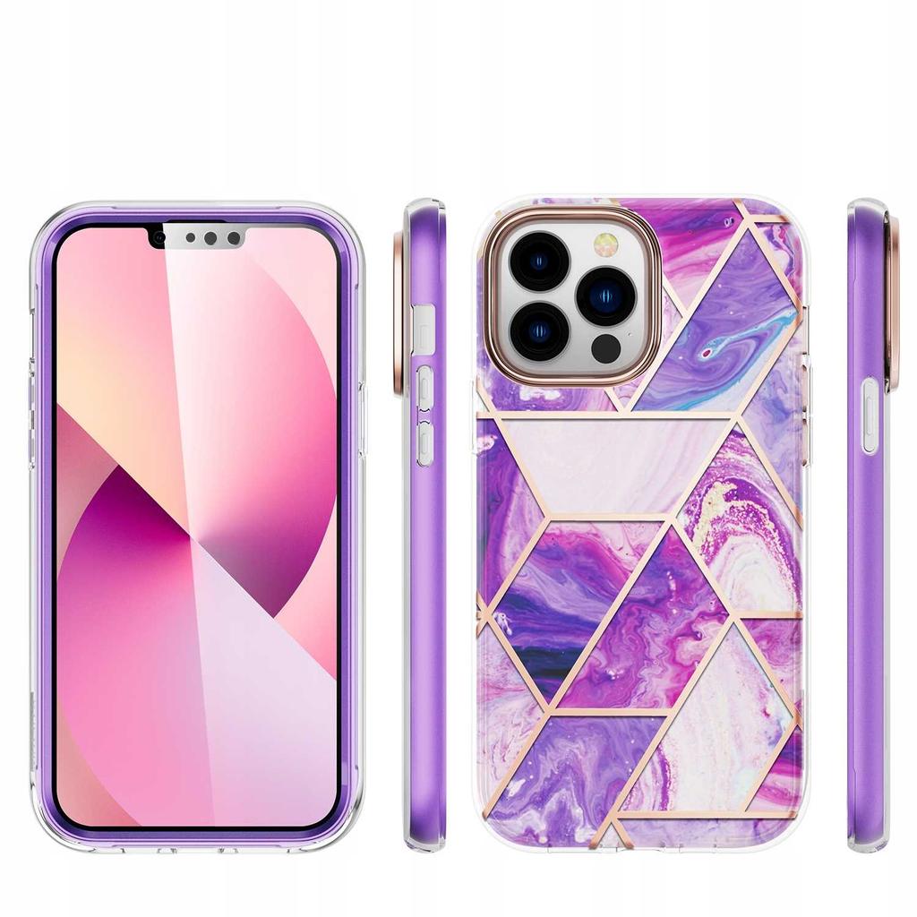 Sc Marble 360 Iphone 13 Pro Max Fioletowy