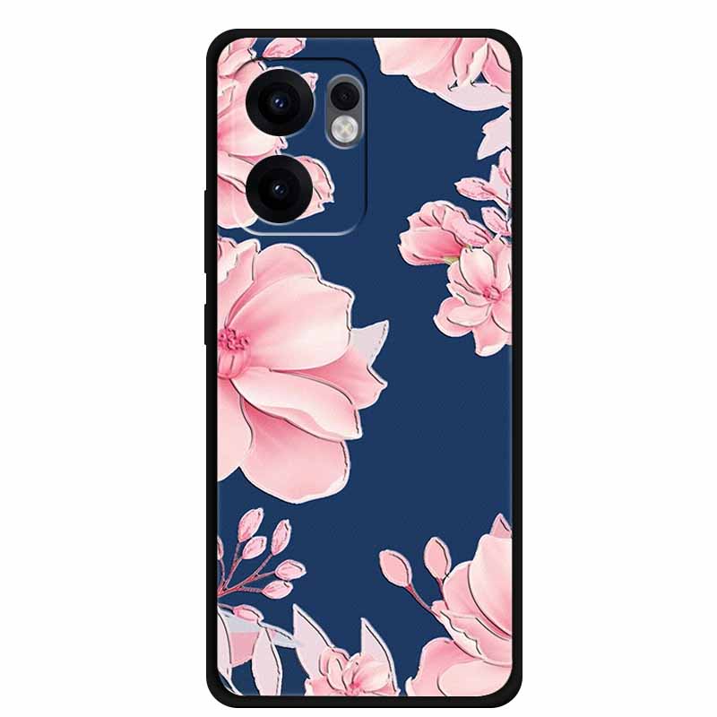 

3D Emboss Case For OPPO Reno 14 5G Phone Case Reno14 Coque Flower Shockproof Silicone Soft Back Cover For OPPO Reno 13F 14F Case OPPO Reno 14 5G