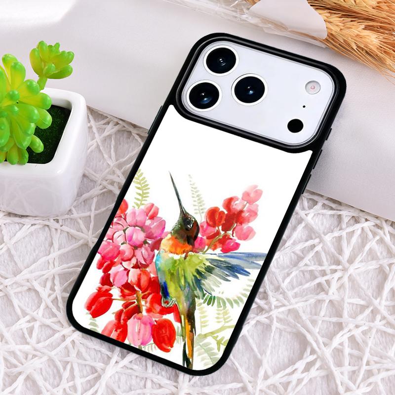 Hummingbird soft Phone Case for iPhone 17 Air 16 15 11 12 14 13 Pro Max Shockproof Cover