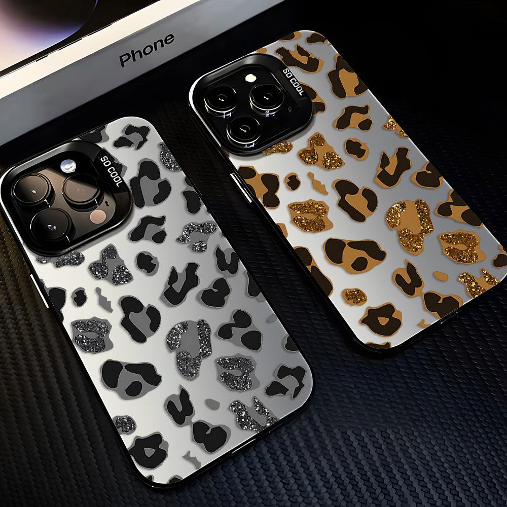Shiny colorful leopard print Phone Case For Tecno Pova Spark Go 30C 20 7 Pova 6 Camon 40 30S 20 itel P36 A48 S23 Pro 4G 5G Cover