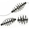 European Style Inline Lead Sinker for Carp Fishing - Black Long Cast Bait Holder with Sliding Metal Core
