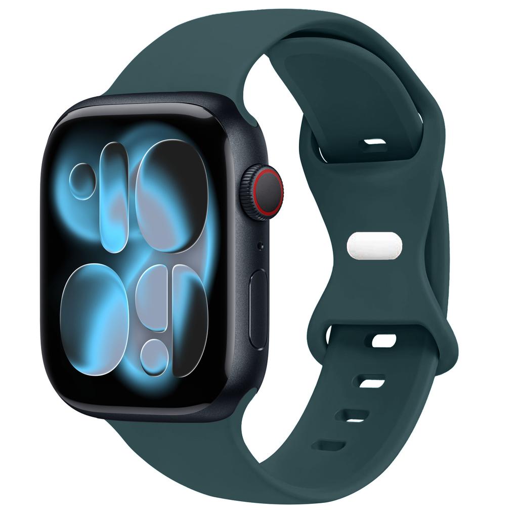 Sport Silicone Strap For Apple Watch Bands 40mm 44mm 46mm 45mm 41mm 49 42mm Correa Bracelet iWatch series 10 11 9 8 7 ultra 3 SE