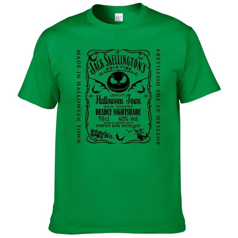 Nightmare T-shirt Before Christmas Vyriškas grynos medvilnės T-shirt Jack Skellington veido T-shirt Street Casual Mada Didelis viršus T-shirt'ai Vyriški