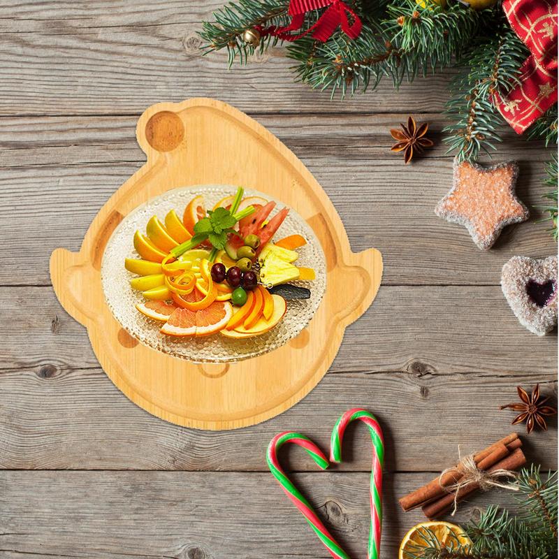 Wooden Christmas Tray Wood Serving Platters Wood Serving Platters Snack Fruit Meat Cheese Board Christmas Wooden Tray Serving