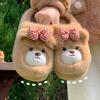 Cartoon Women Home Slippers Plush Warm Thick Bottom Slides Cute Soft Non-slip Slippers Indoor Outdoor Men Casual Slippers