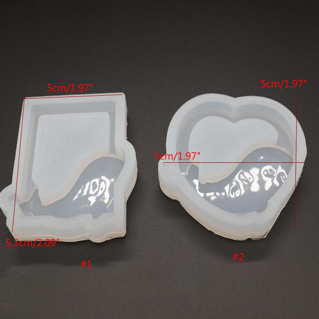 Clear Quicksand Silicone Molds Resin Casting Shaker Mold Resin Epoxy Mold for DIY Crafts Pendant Keychain Jewelry Making