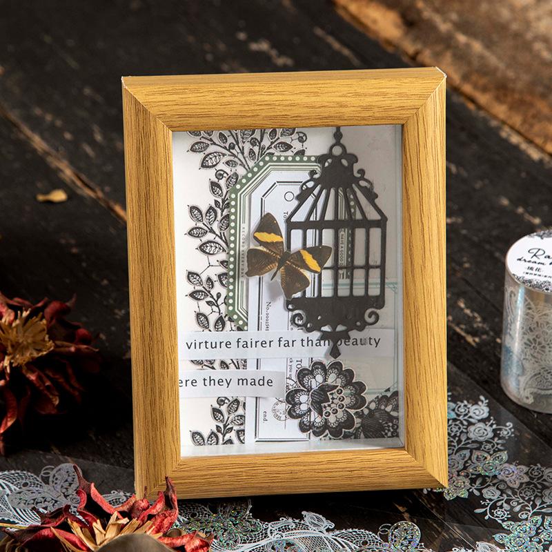 5.5cm*2m Silver stamping Lace tape Decorative Stick Labels Scrapbooking material Adhesive Diy Junk Journal Supplies