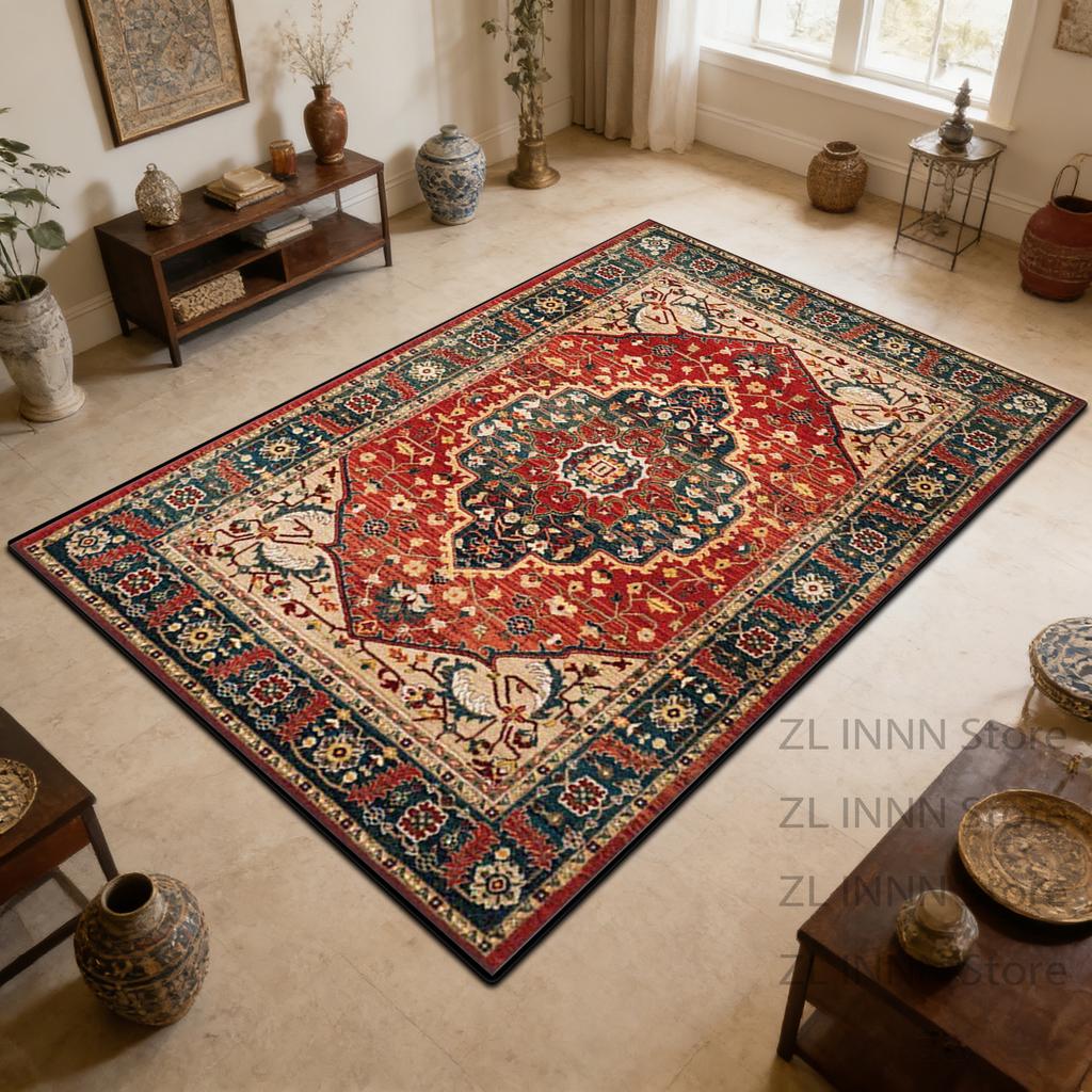 Persian Large Living Room Carpets Pile Fabric Non-slip Decoration Retro Bedroom Rug Home Sofa Area 200x300 Lounge Mats Exotic