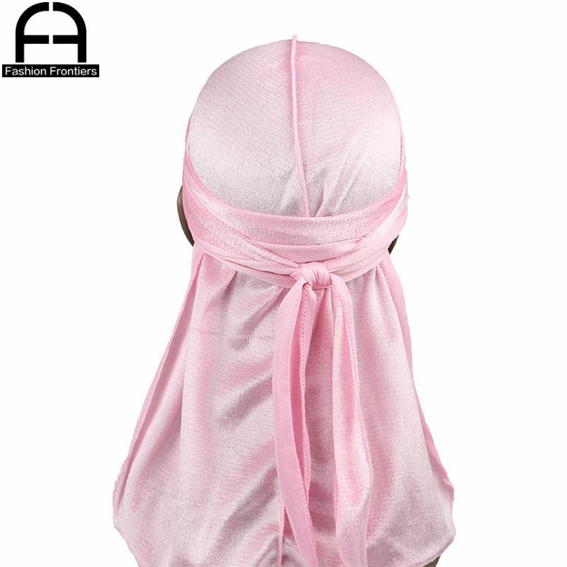 Unisex Men Women Velvet Durag Extra Long Tail Summer Breathable Bandanas Hat Waves Hair Cover Do Du Rags