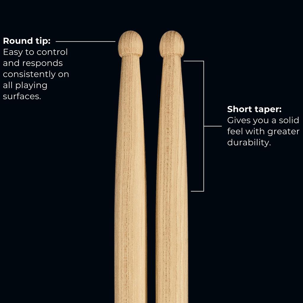 MEINL Stick Brush Meinl Trumstock Signaturmodell Luke Holland Hickory Rund Spets SB600 x & (411 14,7 mm) []