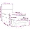 Box Spring Bed with Mattress Dark Blue 100x200 cm Velvet