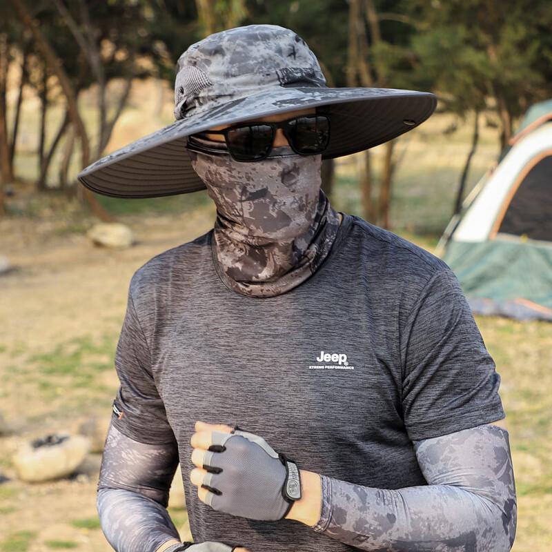 

Three Dolphins Ice Silk Sun Protection Set Hat Circumference 56-60cm