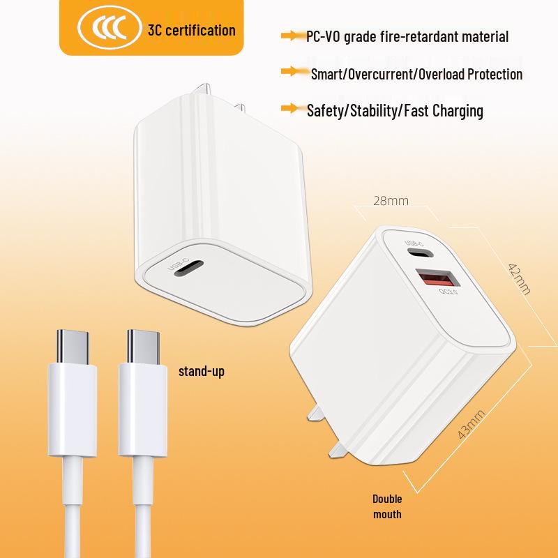Compatible with Apple 20W PD Charger Head, 3C Certified for iPhone 15 Fast Charging