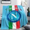 1 Stück Napoli Wappen Benutzerdefinierter Name Gemustert Flanell Decke Geeignet für Alle Jahreszeiten Für Heimdekoration Wärme Und Komfort Geschenke Feiertagsgeschenk