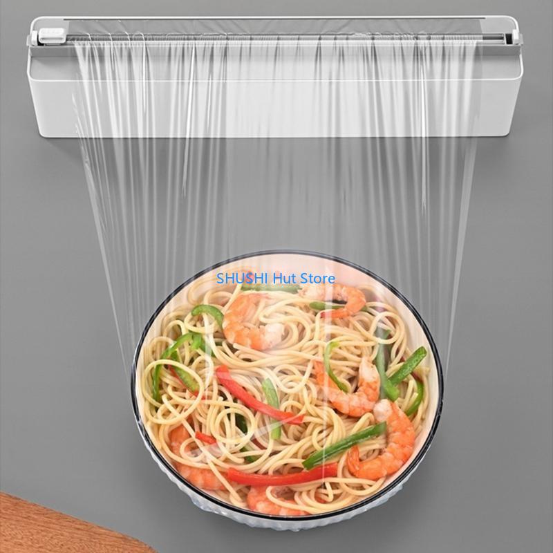 Plastic Wrap Dispenser Multifunction Keeping Household Accessory D57B