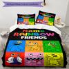 3-teiliges Bettwäsche-Set mit individuellem Namen Rainbow Friends Bettbezug mit Verschluss Enthält 1 Bettbezug & 2 Kissenbezüge, Weich und bequem für alle Jahreszeiten.