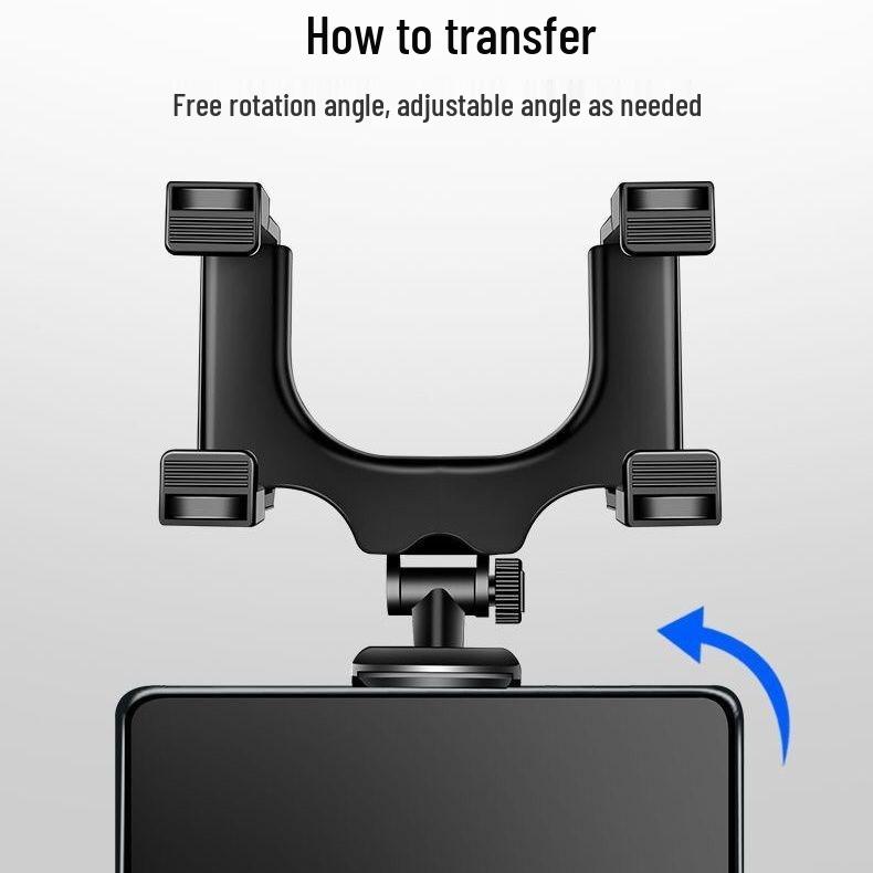 360° Rotating Stable Rearview Mirror Phone Holder & Dash Cam Mount