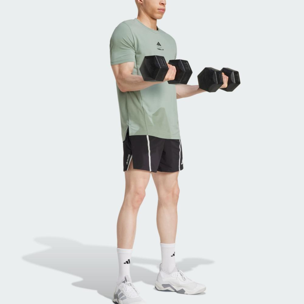 Adidas Les Mills Comfortable Breathable Soft Short Sleeve T-Shirt Men Tops Green JW1741