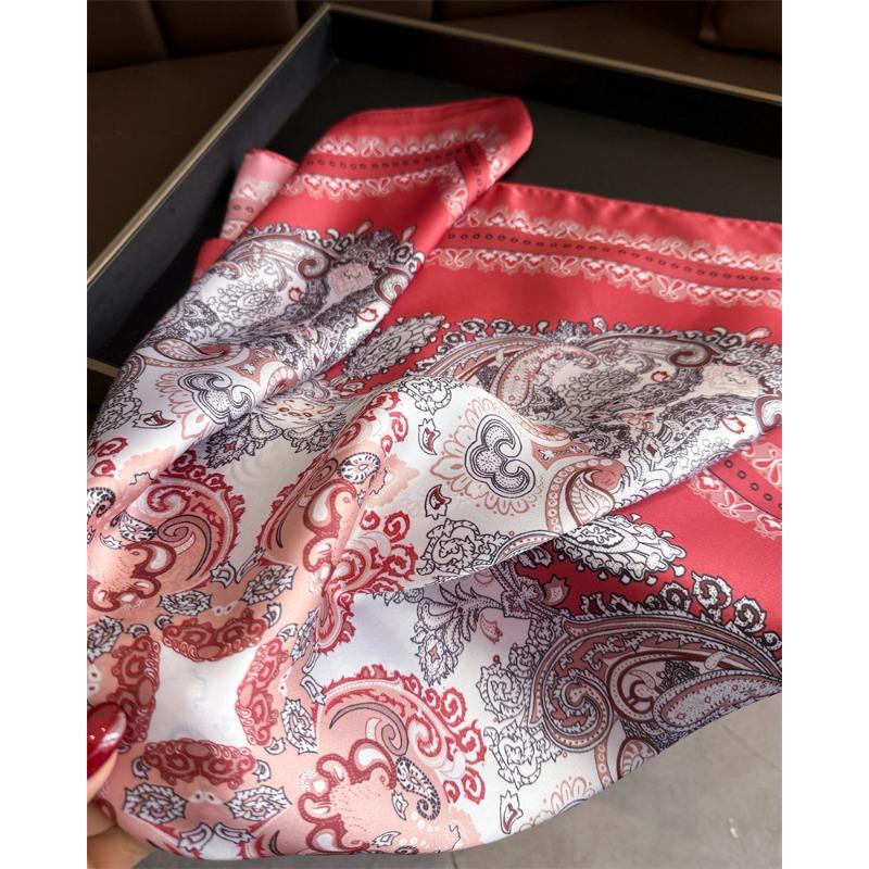 Women S Korean Style Printed Classic Square Scarf For Sun Protection