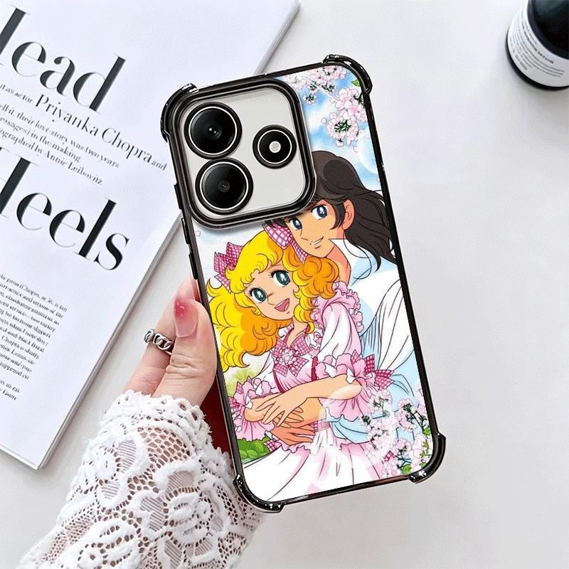 Candy 90s Cartoon Plating Phone Case For Xiaomi Redmi Note 14 15 Pro Plus 13 12 11 11S 11T 10 9S 9 5G Anti-Fall Airabag Cover