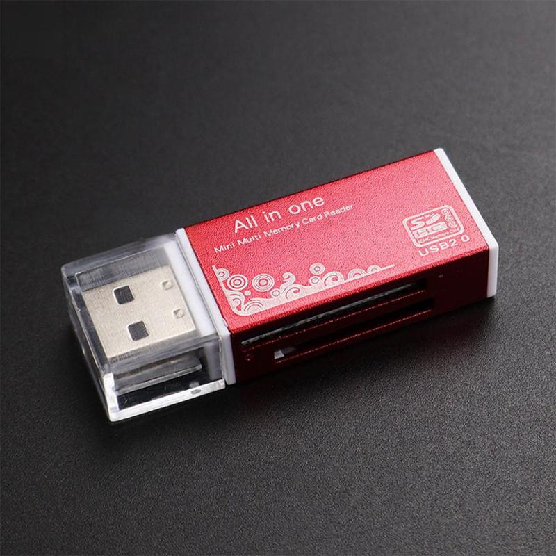 Card Reader 4-Port USB 2.0 Memory Universal SD/TF/M2/MS Camera Memory Card Computer Automotive Notebook Accessories Adapter