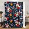 Christmas Bunny Pattern Blanket bedroom Blanket for Livingroom Couch lunch break Soft throw for Friend's festival Gift