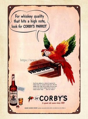 

Corbys Whiskey Ad metal tin sign garage wall signsAluminum 20x30cm（7.8x11.8inch）
