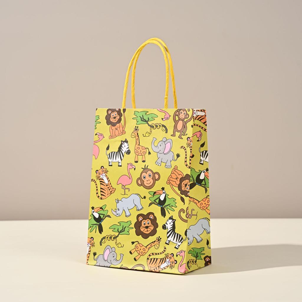 Customizable Kraft Paper Gift Bag for Christmas Catering and Coffee Takeaway