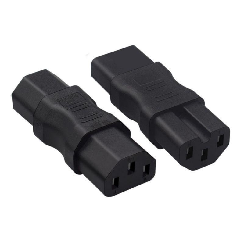 IEC320 C13 to IEC320 C15 Power Female Socket Adapter Computer Power Supply Plugs Connectors for Laptop