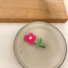 Cute Plastic Bangs Clip Women Hair Clip Headwear Korean Style Hairpin Pink Flower Barrette