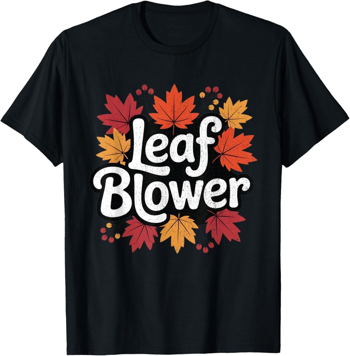 Spooktacular Fall Leaf Blower Sucking Leaf Blowers Cozy T-Shirt Mens Womens Tees Top unisex T-Shirt Mens Womens Tees Top 2XL