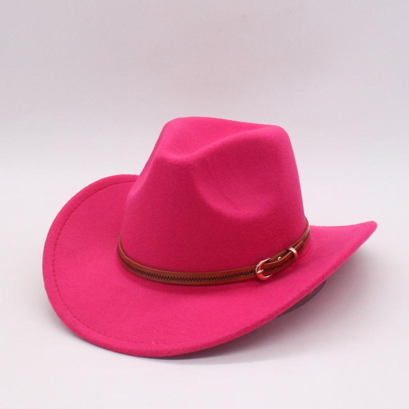 Cross-Border Hot Sale Western Cowboy Hat Men'S Felt Ethnic Style Retro Knight Top Hat Women'S Felt Manufacturer Wholesale Jazz